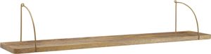 Manahee Design | Półka ścienna 100x25x22 cm mango lite drewno / metal wisząca półka industrialna, duża designerska pływająca półka, półka wisząca salon, półka na książki ściana Manahee Design | Półka ścienna 100x25x22 cm mango lite drewno / metal wisząca półka industrialna, duża designerska pływająca półka, półka wisząca salon, półka na książki ściana