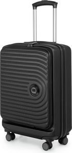 HAUPTSTADTKOFFER Mitte - Handgepäck-Koffer 55x40x20 cm BordKoffer Laptop-Fach, Business Flugzeug-Trolley, Rollkoffer erweiterbar, Hardcase Cabin Bag, TSA,Schwarz