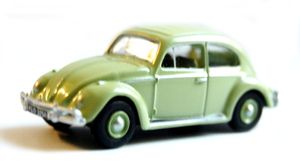 Modellauto VW Käfer, hellgrün, RHD, Maßstab 1:76 von Oxford