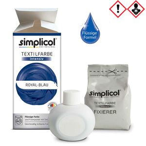 Simplicol Textilfarbe intensiv Royal-Blau - Einfaches Färben (1er Pack)