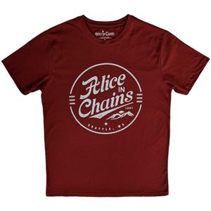 Alice In Chains - T-Shirt für Herren/Damen Unisex RO9165 (L) (Rot)