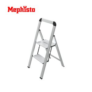 Mephisto Aluminium Leiter mit 2 Stufen und Griff bis 150 kg Tragkraft