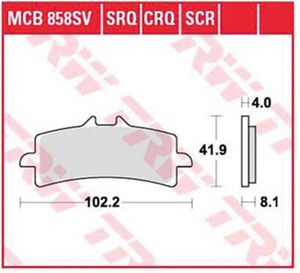 Klocki hamulcowe kpl. TRW MCB858CRQ