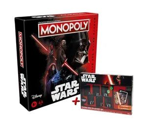 Hasbro - Brettspiel - Monopoly Star Wars: Dunkle Seite der Macht + Spielkarten Collector's Set