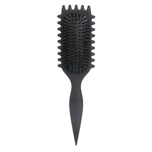 Curl Hair Brush, Lockenbürste , Curl Define Stylingbürste, Wildschweinborsten Bürste, Haarbürste zum Entwirren & Stylen für Frauen, Schwarz