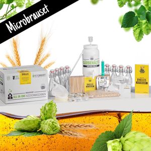 Bier-Kwik® Microbrauset HELLES - Bier selber brauen in der Küchenmaschine / Bierbrauset mit frischen Zutaten ohne Extrakte / Geschenkidee für Männer