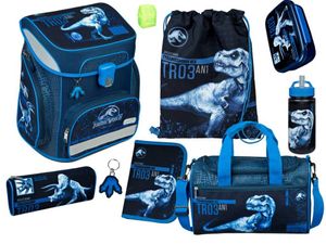 Jurassic World T - Rex Schulranzen Set 9 teilig - Scooli Easy Fit mit Zubehör