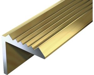Alberts® Treppenkanten-Schutzprofil, 21 x 21 mm, Alu-1 m-goldfarbig eloxiert