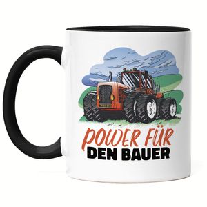 Power Für Den Bauer Tasse Schwarz Geschenkidee Bauern Bauernhof Fans Farmer Landwirtschaft Traktor Trecker