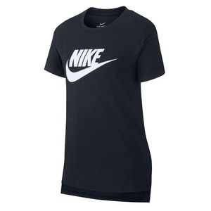 Nike Mädchen Kinder Schulsport Sport-Freizeit-T-Shirt NSW TEE DPTL BASIC schwarz, Größe:XL(158-170)