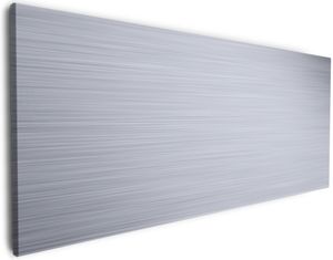 Wallario Premium Leinwandbild Aluminium-Optik Metall-Optik Streifen in Größe 60 x 150 cm