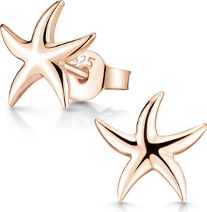 MATERIA by Matthias Wagner Seestern Silber 925 Rosegold vergoldet - Maritime Damen Ohrringe Stecker SO-423-Rosegold