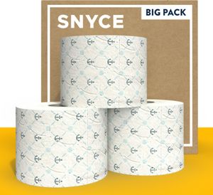 SNYCE Happy Sailor Toilettenpapier – Starterpack mit 15 Rollen - Design-Klopapier – 3-lagig + 300 Blatt je Rolle - extra weich - plastikfrei verpackt