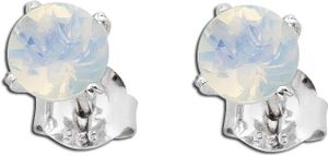 Opal Ohrstecker Opal Ohrring Silber 925 weißer Edelstein äthiopisch