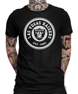 Las Vegas Raiders - American Football NFL Super Bowl Herren T-Shirt, Schwarz, XXL, Vorne