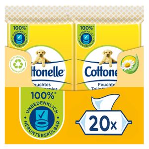 Cottonelle Feuchtes Toilettenpapier Kamille & Aloe Vera 20 x 12 Tücher