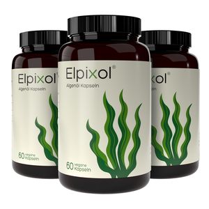 Elpixol® Algenöl Kapseln hochdosiert mit 1000 mg EPA & DHA | Omega-3 | Vegan | Herzgesundheit | Gehirnfunktion | Entzündungen | Ohne Fischgeschmack | Auch für Schwangere und Kinder*