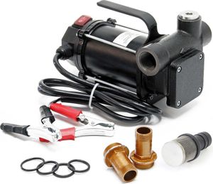 Wiltecpompa do oleju napędowego 12 V, 550 W, 80 l/min, samozasysająca pompa do oleju opałowego, pompa ssąca do oleju napędowego, biodiesla, oleju opałowego, przenośna mobilna pompa transferowa