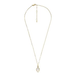 Fossil JF04248710 Damen Collier Edelstahl Gold Weiß 47 cm Fossil JF04248710 Damen Collier Edelstahl Gold Weiß 47 cm