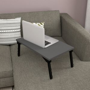 Stolek na notebook Vadsø na postel skládací přenosný stolek na postel 23,5 x 60 x 35,5 cm stolek na notebook podnos na snídani antracitový