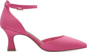 MARCO TOZZI Damen Pumps Fesselriemen Blockabsatz samtige Optik 2-24406-42, Größe:38 EU, Farbe:Pink