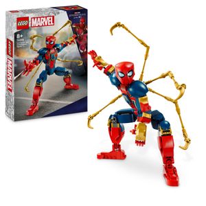 LEGO Marvel Iron Spider-Man Baufigur, Superhelden-Actionspielzeug für Kinder ab 8 Jahren, Jungen & Mädchen, Set mit Rüstung, baubares Modell, Avengers Geschenk-Idee für Fans der Marvel Filme 76298