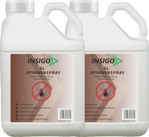 INSIGO 2x5L  Anti Spinnenspray Spinnenmittel Spinnenabwehr gegen Spinnen-Bekämpfung Spinnen vertreiben Schutz Zecken Ungeziefer