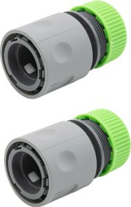 Schlauchverbinder Schlauchkupplung Schnellkupplung Schlauchanschluss Wasserstop 1/2 1/2 Zoll Set 2 tlg.