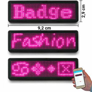 LED-Namensschild Laufschrift I per App wireless & USB programmierbar pink I Gadget Namen & Kurzmitteilungen