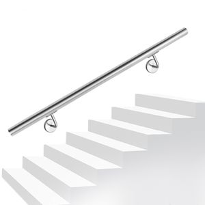 LZQ Schodišťové zábradlí 80 cm x Ø 4,2 cm Madlo z nerezové oceli Madlo na stěnu Zábradlí na stěnu Schodišťové zábradlí Zábradlí na schodiště Vnitřní a venkovní zábradlí