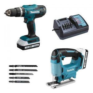 Makita DK18B59Y G-Serie Combo Kit - Akku-Maschinenset - blau/schwarz