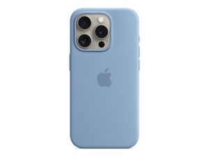 Apple iPhone 15 Pro Silikon Case mit MagSafe Winterblau iPhone 15 Pro