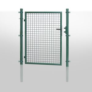 SWANEW Gartentor Gartentür verzinkter Stahl abschließbar 125x 100 cm , grün