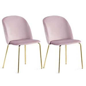 Stozy Velvet jedálenská stolička Zander Pink - 2 kusy