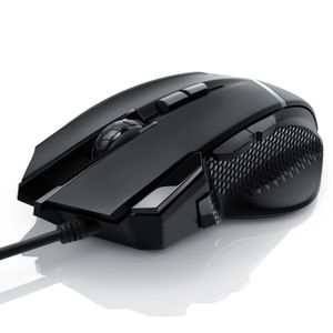 CSL Gaming-Maus kabelgebunden 500 dpi, ergonomisch, 3200 dpi, Abtastrate wählbar, Mouse inkl. Gewichten