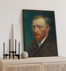 Poster Selbstportrait van Gogh, groesse_poster:70x100 cm, groesse_rahmen:schwarz 70x100 cm