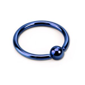 viva-adorno 1,2 x 6 x 3mm Piercing BCR Ball Closure Ring Lippenring Klemmring Edelstahl in verschiedenen Farben und Größen Z53,blau