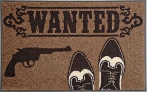 Waschbare Fußmatte - WANTED  50x75 cm - Wash+Dry Fußabstreifer