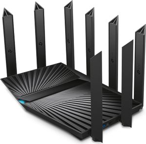 TP-LINK Archer AX90 - Wi-Fi 6 (802.11ax) - Trójzakresowy (2,4 GHz / 5 GHz / 5 GHz) - Wbudowany port Ethernet - Czarny - Router stołowy