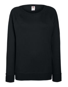 Lady-Fit Lightweight Raglan Sweatshirt / Pullover - Farbe: Black - Größe: M