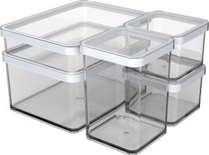 Rotho Premium Vorratsdosen-Set LOFT 5 tlg. transparent