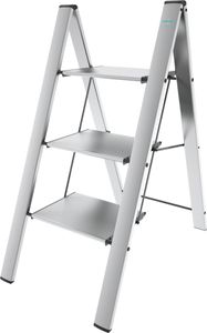 Colombo Klapptritt Leonardo 3 Stufen Aluminium silber Haushaltsleiter Trittleit Colombo Klapptritt Leonardo 3 Stufen Aluminium silber Haushaltsleiter Trittleit