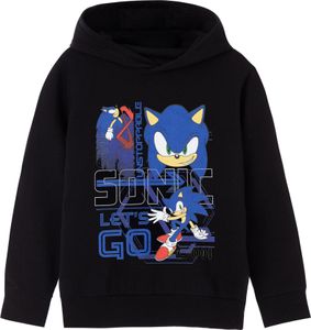Sonic The Hedgehog - Mikina s kapucňou "Let's Go" pre chlapcov NS7638 (158-164) (čierna)