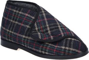 GBS Williams Großbritannien Herren Hausschuhe / Slippers / Hausstiefel mit Klettverschluss FS1165 (42 EUR) (Würfel)