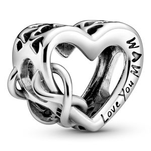 Pandora 798825C00 Stříbrný korálek s přívěskem Love You Mum Infinity Heart