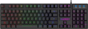 RGB LED Gaming QWERTZ Tastatur Schwarz USB Keyboard Beleuchtet Deutsches Layout