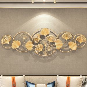 Wandskulpturen, Wanddekoobjekt, 3D-Ginkgoblatt-Wanddeko, Ginkgo-Wanddekoration, Metall Wandbehang, Hausdeko, für Wohnzimmer, Schlafzimmer, Esszimmer