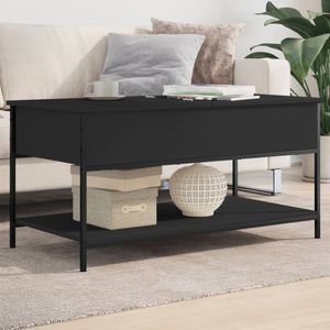 vidaXL Stolik kawowy czarny 100x50x50 cm materiał drewnopochodny i metal
