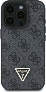 Guess, Hülle für Apple iPhone 16 Pro Edition 4G Strass Dreieck Metall, Schwarz
