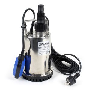 XPOtool Tauchpumpe bis 7500l/h, max. Förderhöhe 6,5m, Schmutzwasserpumpe 400W, Fremdkörper bis 5mm